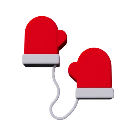 Christmas Gloves  3D Icon