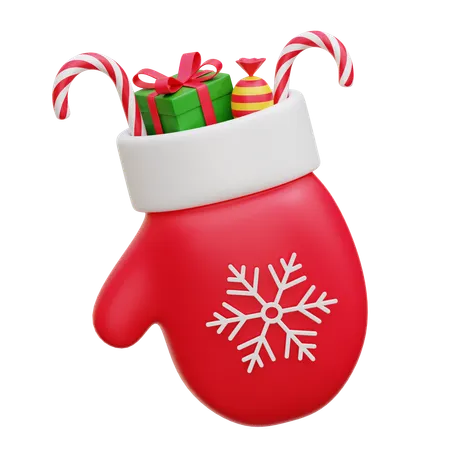 Christmas Gloves  3D Icon