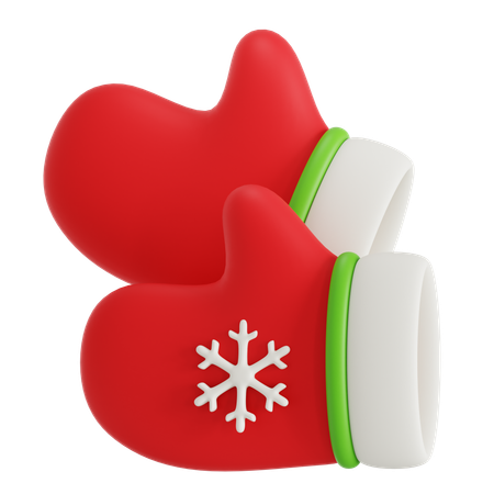 Christmas gloves  3D Icon