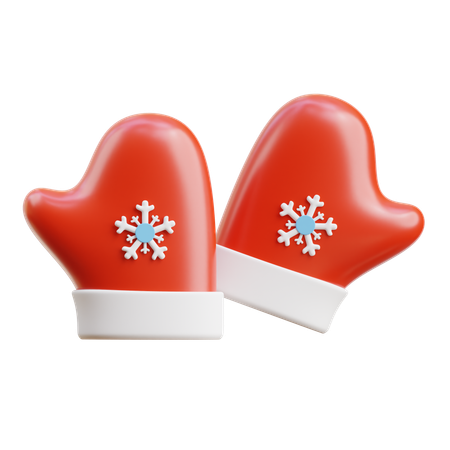 Christmas gloves  3D Icon