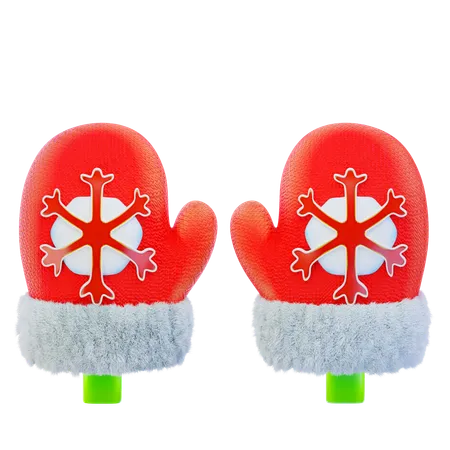 Christmas Gloves  3D Icon