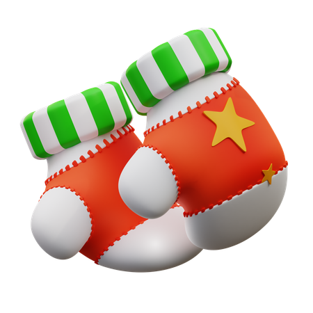 Christmas Gloves  3D Icon