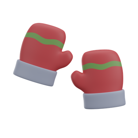 Christmas gloves  3D Icon