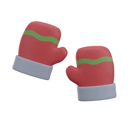 Christmas gloves  3D Icon