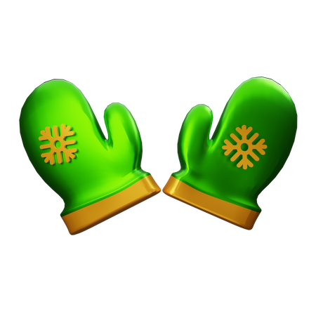 Christmas Gloves  3D Illustration