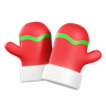 3d santa glove logo