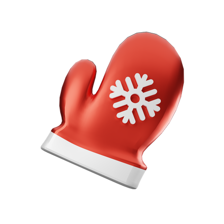 Christmas Gloves 3D Illustration