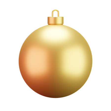 Christmas Gold Bubble 3D Illustration