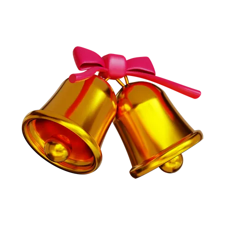 3 D Christmas Golden Bell Illustration Object Rendered Can Be Used For Illustration Web App Mobile And Many More 3D Illustration