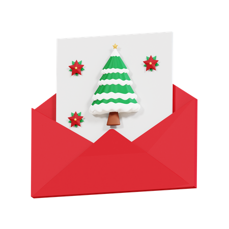 Christmas Greeting Card  3D Icon