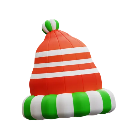 3 D Illustration Bunny Hat Christmas 3D Icon