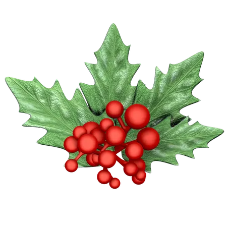 Christmas Holly  3D Icon