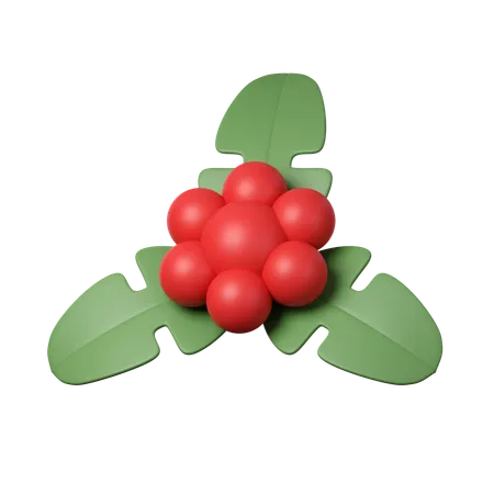 Christmas Holly  3D Icon