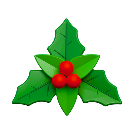 Christmas Holly  3D Icon