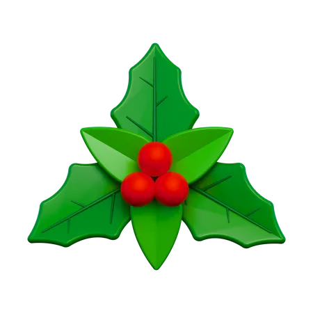 Christmas Holly  3D Icon
