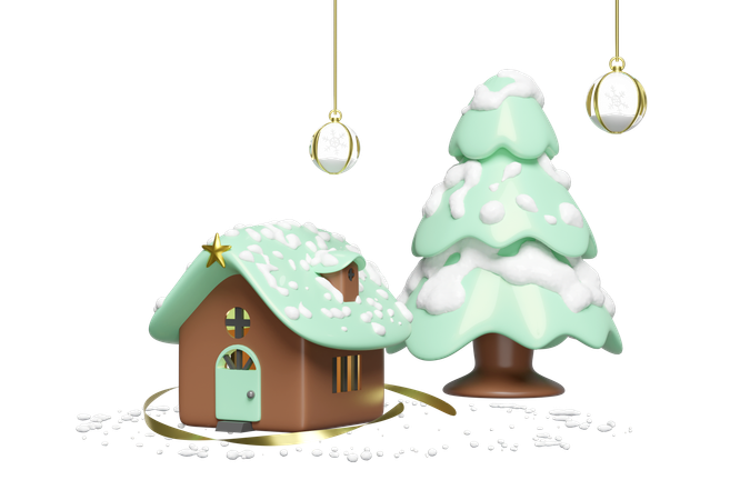 Christmas Home  3D Icon