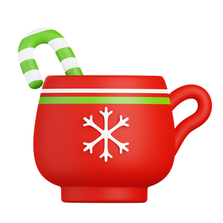 Christmas Hot Cup Chocolate 3D Icon