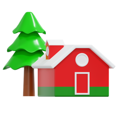 Christmas House  3D Icon