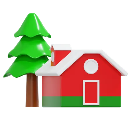 Winter House 3 D Icon Christmas Illustration 3D Icon