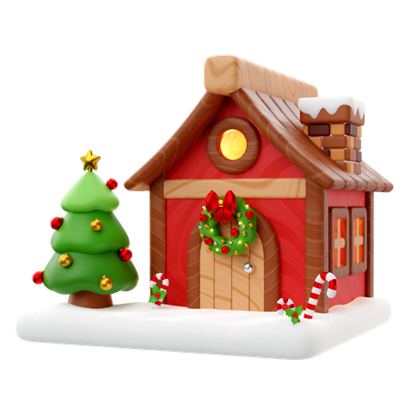 Christmas House  3D Icon