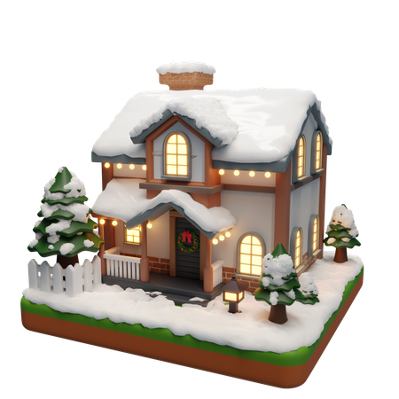 Christmas House  3D Icon