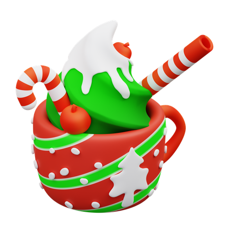 Christmas Ice Cream  3D Icon