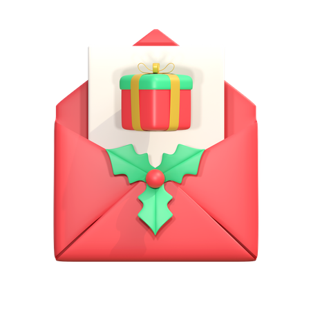 Christmas Invitation Card  3D Icon