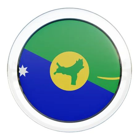 Christmas Island Round Flag  3D Icon