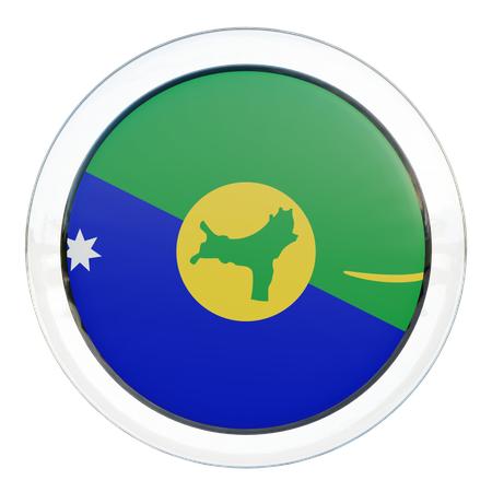 Christmas Island Round Flag  3D Icon