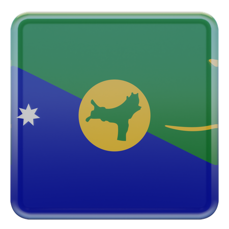 Christmas Island Square Flag  3D Icon