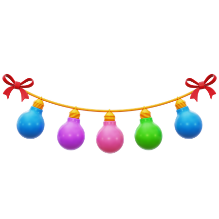 Christmas Lamp Decoration  3D Icon