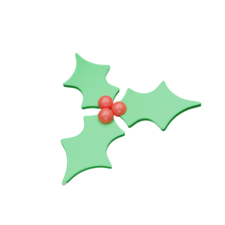 Christmas Leaves  3D Icon