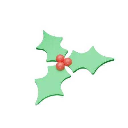 Christmas Leaves 3D Icon