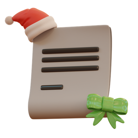 Christmas Letter  3D Icon