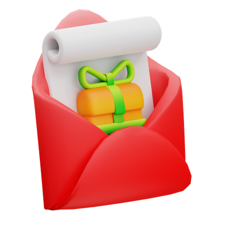 Christmas Letter  3D Icon