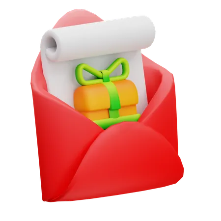 Christmas Letter  3D Icon