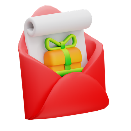 Christmas Letter  3D Icon