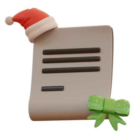 Christmas Letter 3D Icon