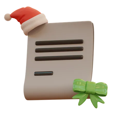 Christmas Letter 3D Icon