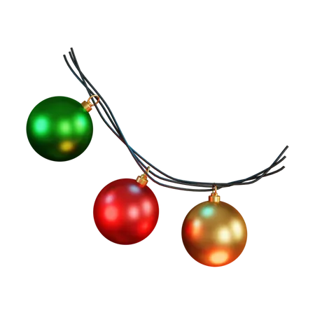 Christmas Lights Ball  3D Icon