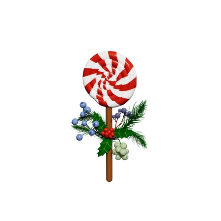 Christmas Lollipop  3D Icon