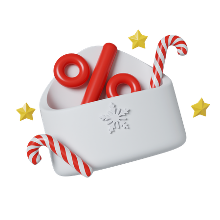 クリスマスメール  3D Icon