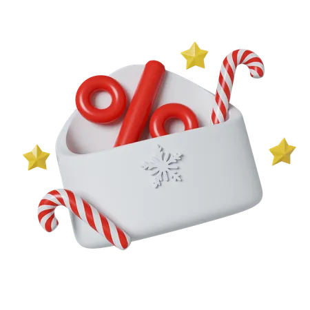 クリスマスメール  3D Icon