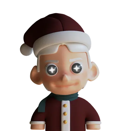 Christmas Man  3D Icon