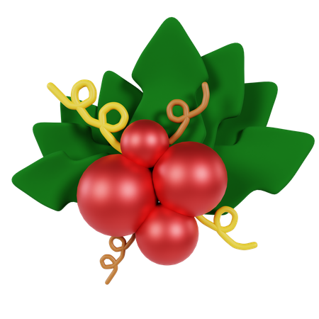 Christmas Mistletoe 3D Icon