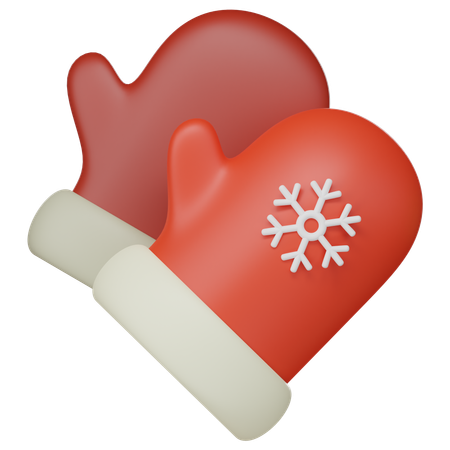 Christmas Mittens  3D Icon