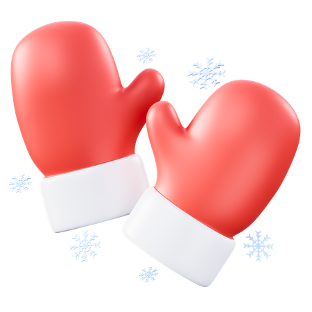 Christmas mittens  3D Icon