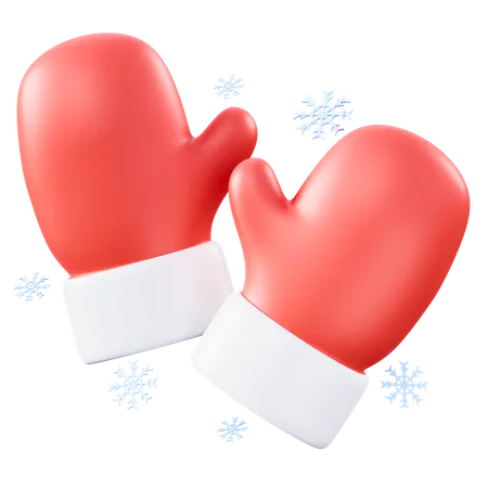 Christmas mittens  3D Icon