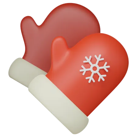 Christmas Mittens  3D Icon