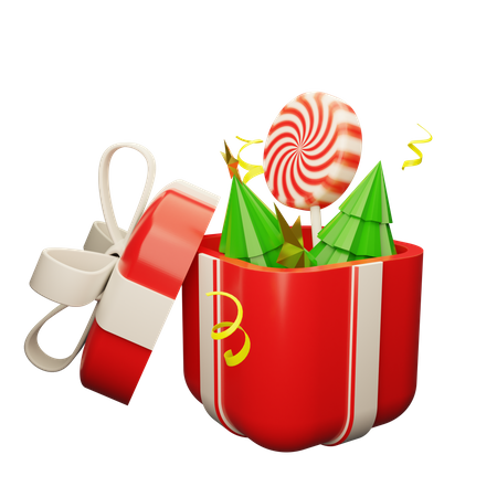 Christmas Open Giftbox 3D Icon